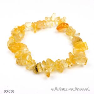 Bracelet Quartz Lemon Splitter, élastique 17,5 - 18 cm. Offre Spéciale