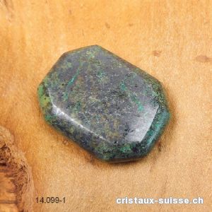 Chrysocolle - Diorite pierre anti-stress à pans coupés 3,8 x 3 cm