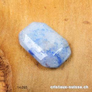 Quartz bleu, pierre anti-stress à pans coupés 3,5 x 2-2,5 cm