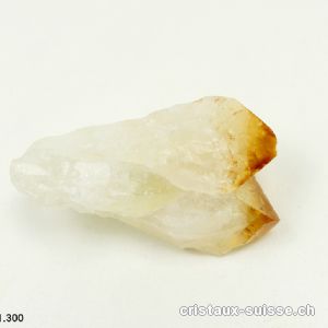 Citrine double pointe brute 7,2 cm. Pièce unique 87 grammes