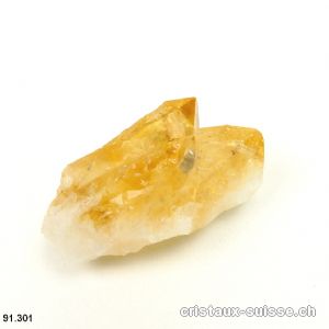Citrine double pointe brute. Pièce unique 63 grammes