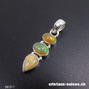 Pendentif Opale d'Ethiopie en argent 925. Pièce unique