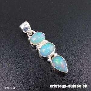Pendentif Opale d'Ethiopie en argent 925. Pièce unique