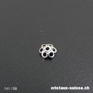 Fleur incurvée 5 mm, Intercalaire en argent 925