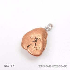 Pendentif Cuivre - Nugget et boucle argent 925. Pièce unique