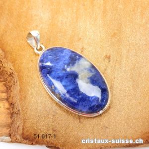 Pendentif Sodalite d'Angola en argent 925. Pièce unique
