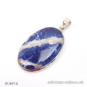 Pendentif Sodalite d'Angola en argent 925. Pièce unique