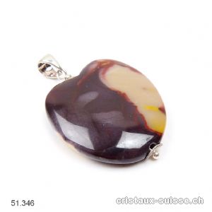 Pendentif Mookaïte d'Australie en argent 925. Pièce unique