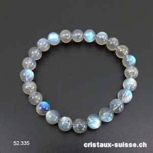 Bracelet Labradorite 8-8,5 mm/17,5-18 cm. Taille SM-M. Qual. A