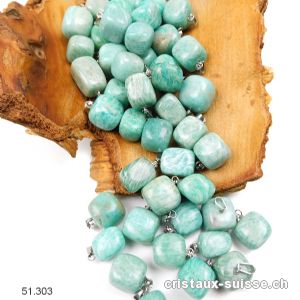 Pendentif Amazonite 1,3 - 1,5 cm avec boucle métal