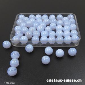 Calcédoine boule percée 6,5 mm