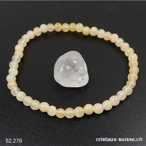 1 Bracelet Calcite jaune et 1 Cristal de roche GRATUIT