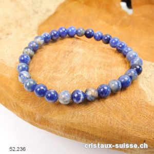 Bracelet Sodalite 6 - 6,5 mm, élastique 18,5 cm. Offre Spéciale