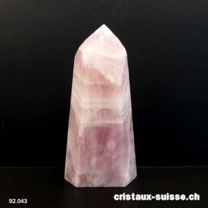 Pointe Quartz rose 16 cm. Pièce unique 636 grammes