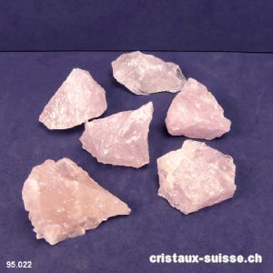 Quartz rose clair brut 45 à 55 grammes