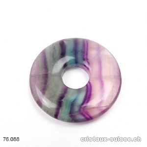 Fluorite arc-en-ciel, donut 3 cm