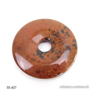 Obsidienne Acajou, donut 4 cm