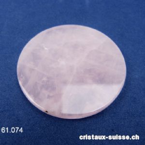 1 Disque Quartz rose 6 x 0,5 cm d'épais