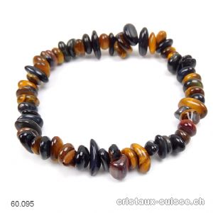 Bracelet Oeil Tigre - Boeuf - Faucon 18 cm. Taille M