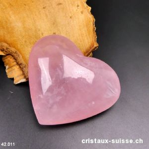 Coeur Quartz rose du Brésil 7,7 cm. Pièce unique 187 grammes