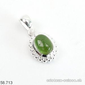 Pendentif Tourmaline verte - Verdélite en argent 925