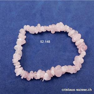 Bracelet Quartz rose 16,5 - 17 cm. Taille S. OFFRE SPECIALE