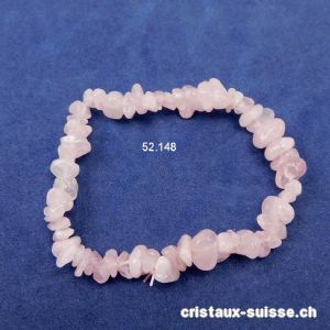 Bracelet Quartz rose 16,5 - 17 cm. Taille S. OFFRE SPECIALE