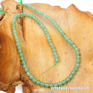 Rang Aventurine verte 4,5 - 5 mm / 37,5 cm, env. 80 boules. Offre Spéciale