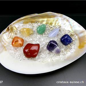 Combinaison Chakras 7 cristaux Taille M, et Purification avec Lapis-lazuli