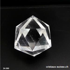 Icosaèdre Cristal de Roche 4,2 cm. Pièce unique