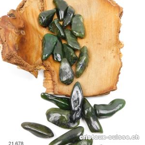 Néphrite Jade vert foncé 3 - 4 cm / 4 - 9 grammes