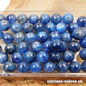 Cyanite - Disthène, boule percée 6,5 mm. Offre Spéciale