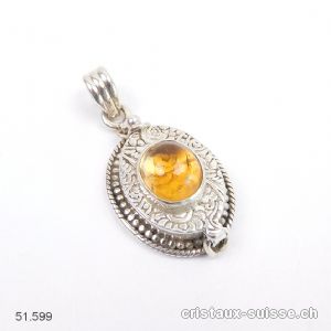 Pendentif Citrine SECRET en argent 925. Pièce unique