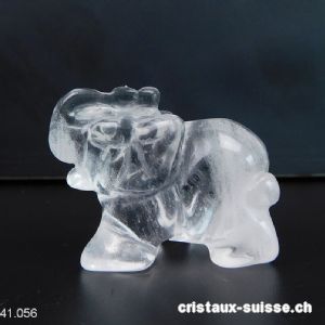 Eléphant Cristal de verre 3,8 x 3 cm. Offre Spéciale