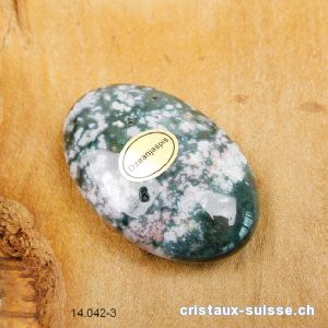 Jaspe Océan, pierre antistress arrondie 4,5 x 3 cm. Pièce unique