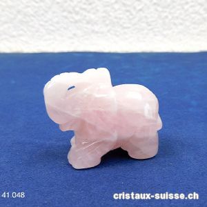 Eléphant Quartz rose 3,5 - 4 cm