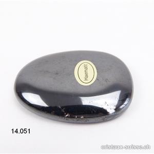 Hématite, pierre anti-stress pierre incurvée 5 x 3,7 cm