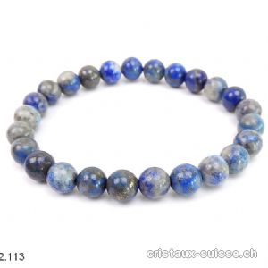 Bracelet Lapis-lazuli 8 - 8,5 mm / 21 cm