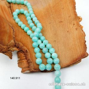 Rang Amazonite du Brésil 6,5 mm / 39 cm, env. 60 boules