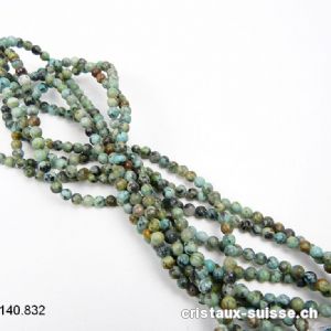 Rang Turquoise d'Afrique 4,5 mm / 38 cm, env. 84 boules