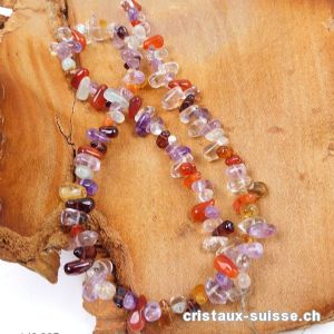 Rang Cristal de Roche et Mix, Pampilles 5 - 10 mm / 40 cm. Pièce unique