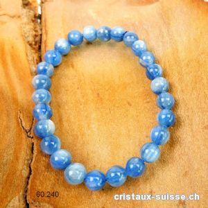 Bracelet Cyanite bleue - Disthène 7 mm / 18 cm