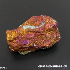 Chalcopyrite violet-doré du Mexique, brute. Pièce unique