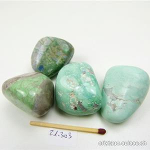 Variscite, pierre roulée taille XXL, 30 à 38 grammes. 