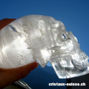 Crâne en cristal de roche. Pièce unique + de 1,5 kilo. 