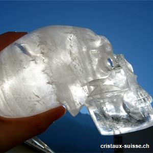 Crâne en cristal de roche. Pièce unique + de 1,5 kilo. 