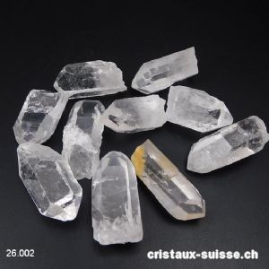 Cristal de Roche pointe brute 4 à 4,5 cm, 13 - 17 grammes