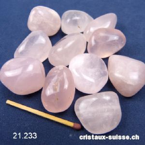 Quartz rose clair, forme libre 2 - 2,5 cm. Taille M. Qual. AB, OFFRE SPECIALE