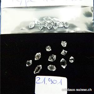 10 x Herkimer Diamant du Pakistan 2 à 4 mm. Qualité A