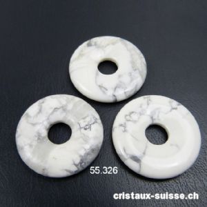 Magnésite - Howlite Donut 3 cm 